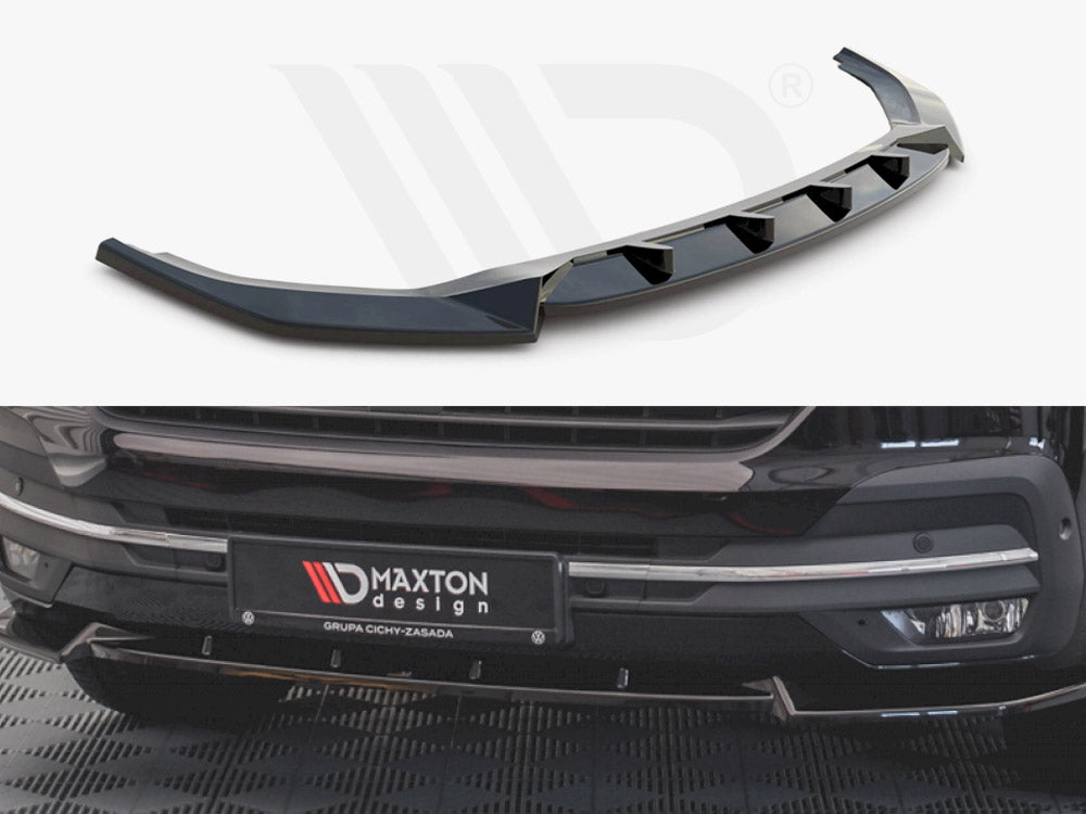 Maxton Design VW-T6F-FD1T Front Splitter V1 VW T6 Facelift (2019-) | Duco Car Parts UK Car Parts
