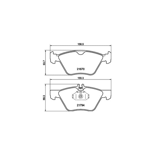 Hella 8DB 355 007 861 Brake Pad Set Prepared For Wear Indicator