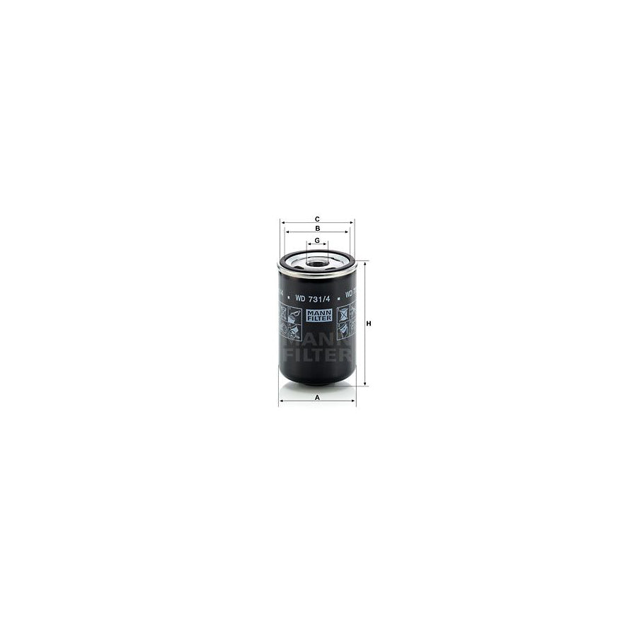 MANN-FILTER WD 731/4 Oil Filter Spin-on Filter