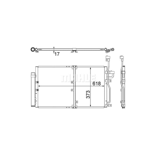 MAHLE ORIGINAL AC 510 000S Air conditioning condenser with dryer
