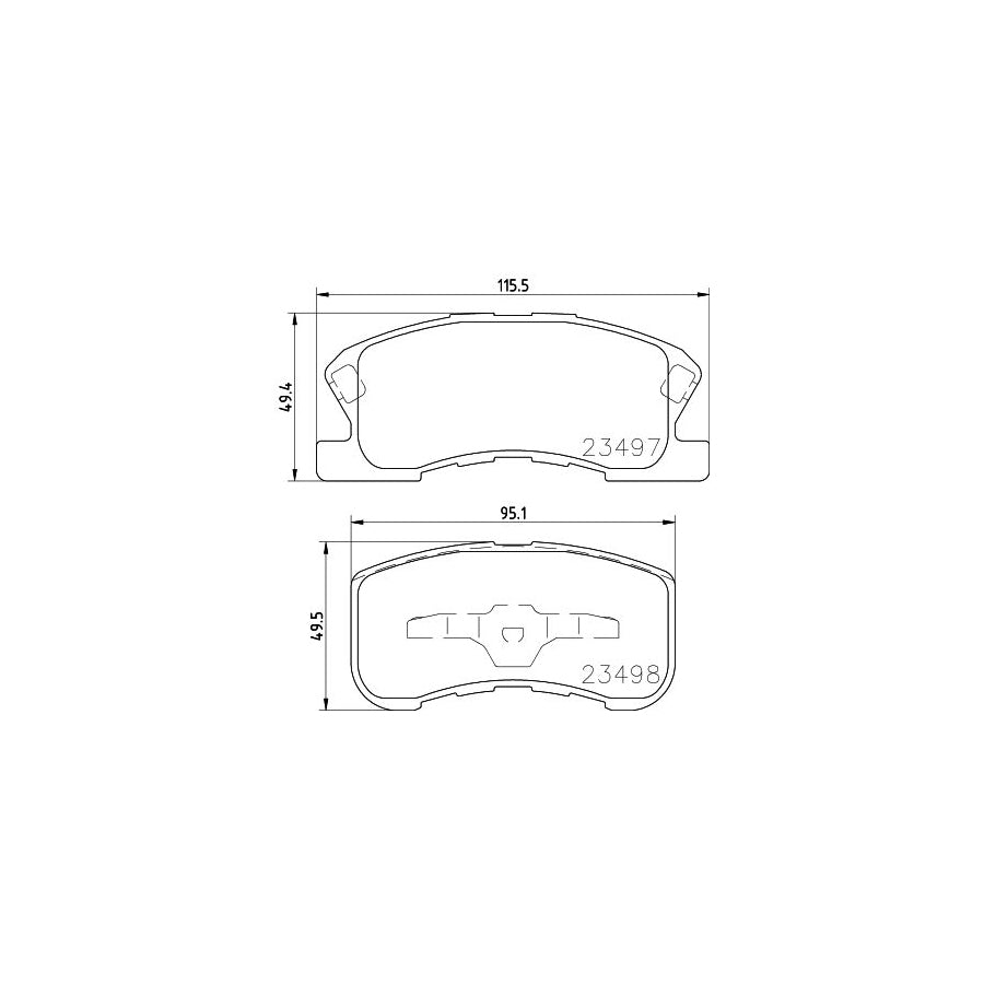 Hella 8DB 355 017 111 Brake Pad Set With Acoustic Wear Warning