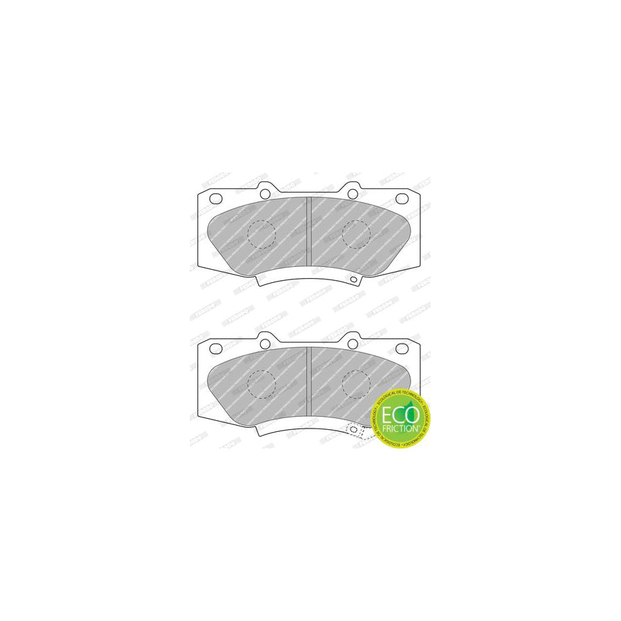 Ferodo Fdb4715 Brake Pad Set For Toyota Hilux Vii Pickup Premier Eco Friction With Acoustic Wear Warning Without Accessories