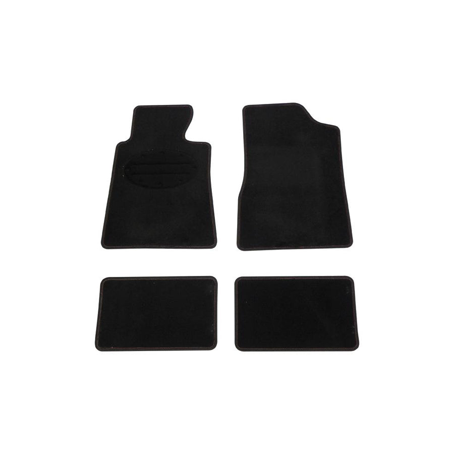 CARPOINT 0320839 Floor mat set Polyester, PP (Polypropylene), Front and Rear, Quantity: 4, Black