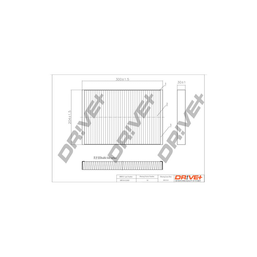 Dr!Ve+ Dp1110.12.0020 Pollen Filter | Duco Car Parts UK Car Parts