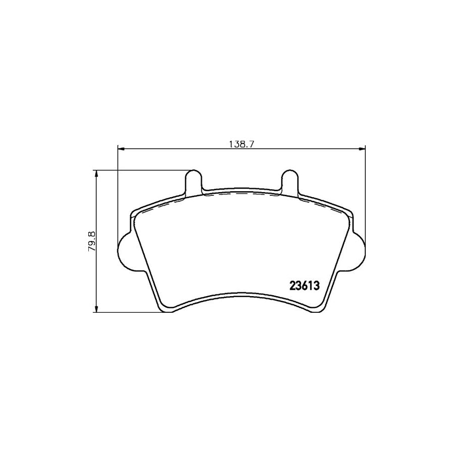 Hella 8DB 355 010 021 Brake Pad Set Not Prepared For Wear Indicator