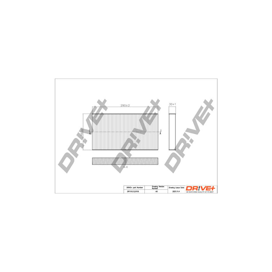 Dr!Ve+ Dp1110.12.0118 Pollen Filter | Duco Car Parts UK Car Parts