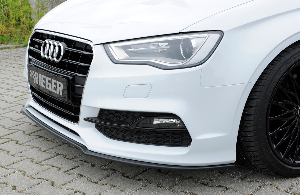 Rieger 00056799 Audi 8V Front Splitter (A3 & S3) -  Matte Black