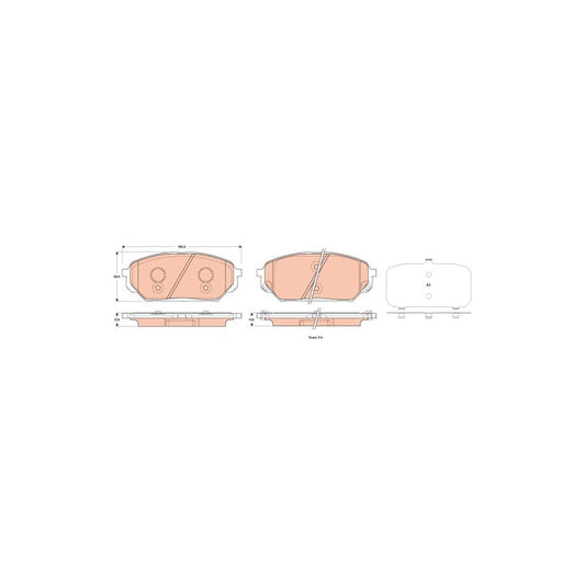 TRW Gdb3527 Brake Pad Set For Hyundai Ix55 En With Acoustic Wear Warning
