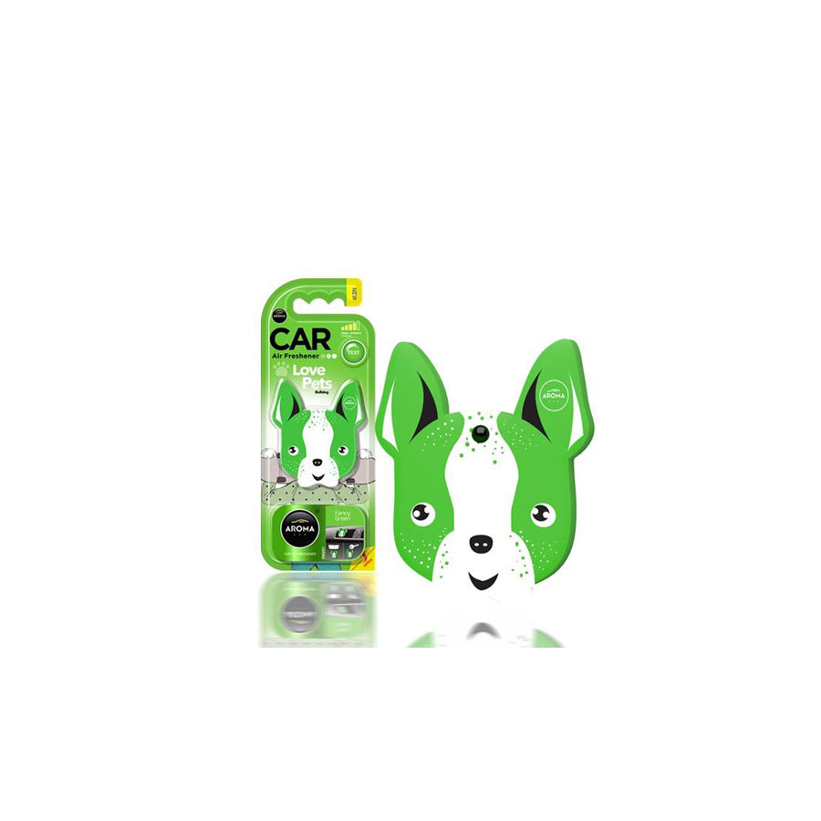 AROMA CAR Fancy Green, Love Dogs A92566 Car air freshener Blister Pack