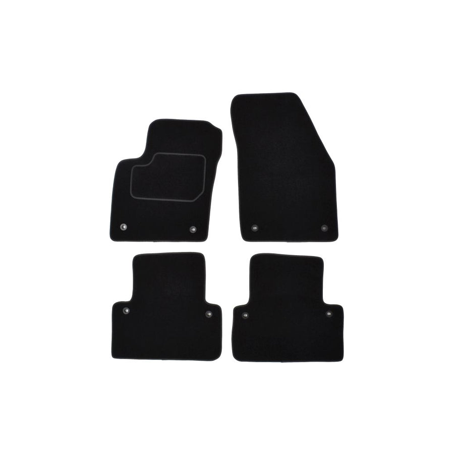 MAMMOOTH A041 VOL80 PRM 01 Floor mat set for VOLVO S40 II (MS, 544) Textile, Front and Rear, Quantity: 4, Black