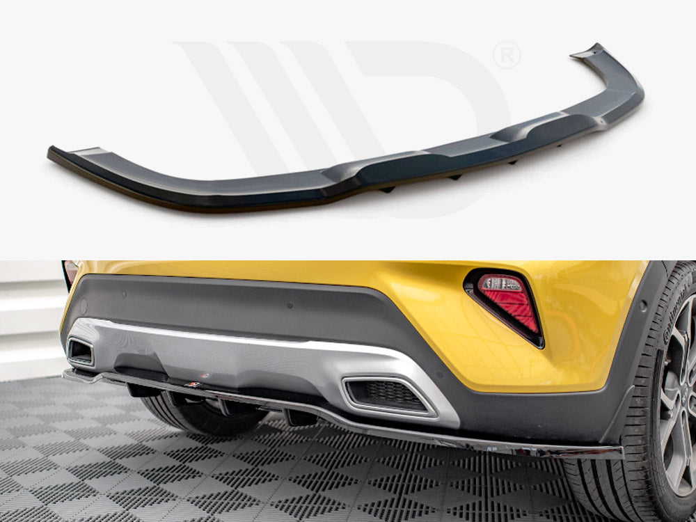 Maxton Design KI-XCEED-1-RD1T+RD2T Central Rear Splitter (vertical Bars) Kia Xceed MK1 (2019-) | Duco Car Parts UK Car Parts