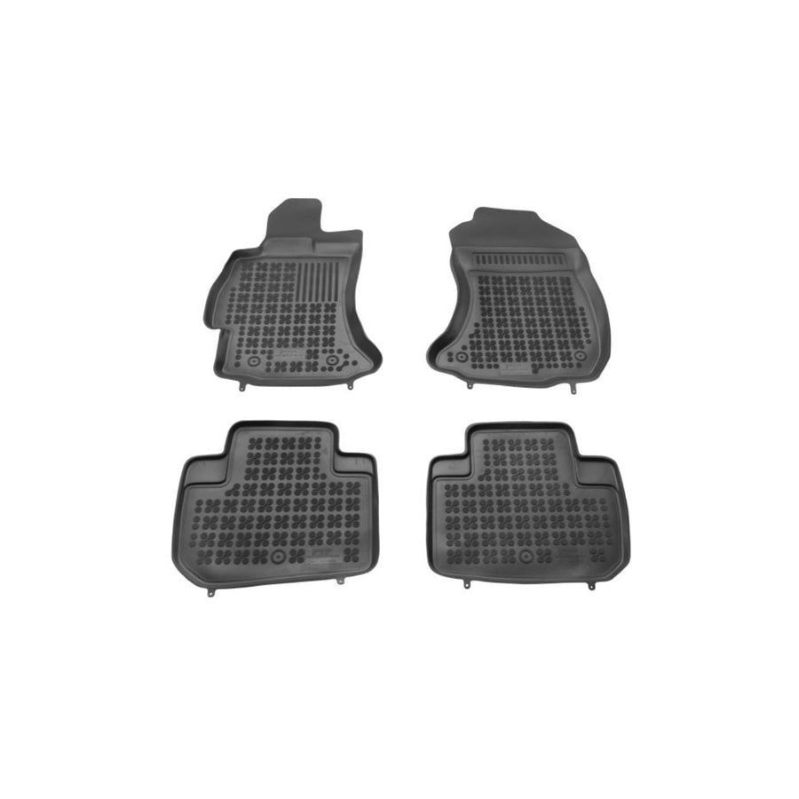 REZAW PLAST 202707 Floor mat set for SUBARU Forester IV (SJ) Elastomer, Front and Rear, Black