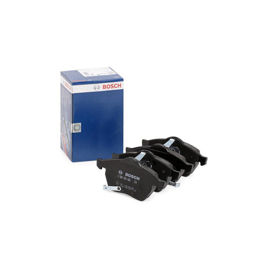 Bosch 0986424488 Brake Pad Set With Acoustic Wear Warning With Anti Squeak Plate With Piston Clip BP255