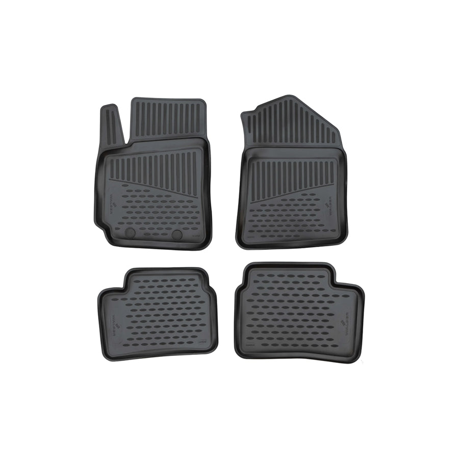 WALSER Tailored, XTR 75172 Floor mat set Elastomer, Front and Rear, Black