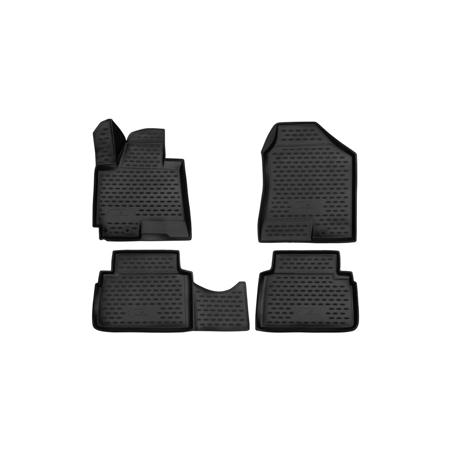 WALSER Tailored, XTR 75159 Floor mat set Elastomer, Front and Rear, Black