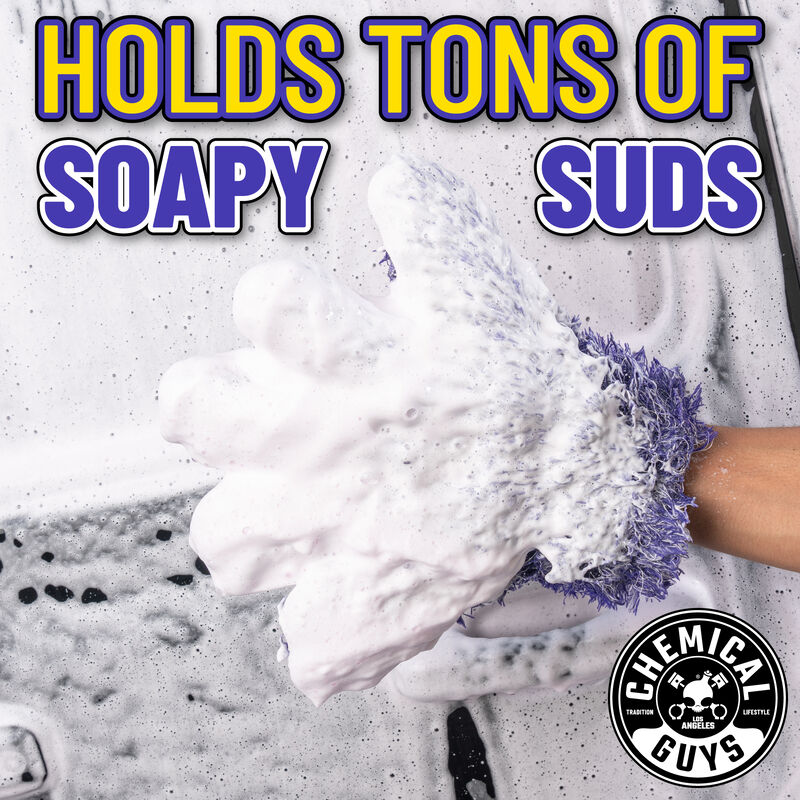 Chemical Guys Furry Five Finger Stranger Helpful Handy Detailing Mitt | Duco Car Parts UK Car Parts