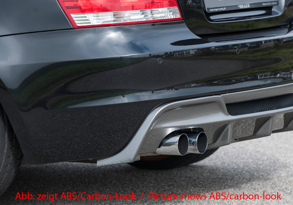 Rieger 00035039 BMW 1 Series E82 E88 Rear Diffuser for Twin Tailpipe Left & Right -  Matte Black