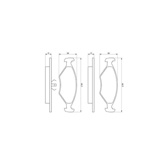 Bosch 0986460986 Brake Pad Set With Anti Squeak Plate With Piston Clip BP555