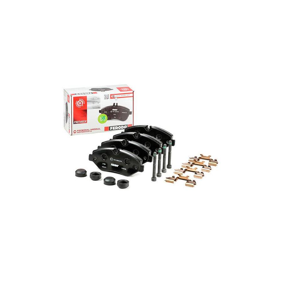 Ferodo Premier Eco Friction Fvr4036 Brake Pad Set Prepared For Wear Indicator With Brake Caliper Screws With Piston Clip With Accessories