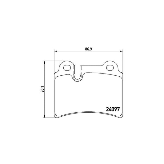 Brembo P 85 111 Brake Pad Set For Vw Touareg I 7La 7L6 7L7 Prepared For Wear Indicator