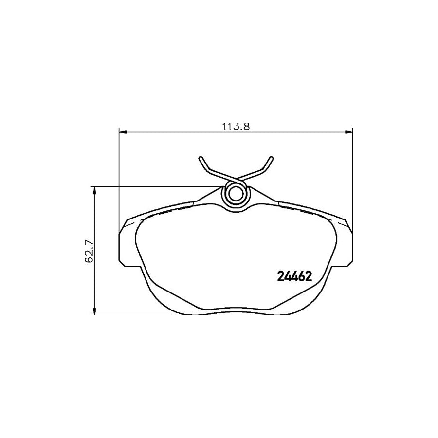 Hella 8DB 355 012 881 Brake Pad Set For CITROEN C6 Saloon Not Prepared For Wear Indicator