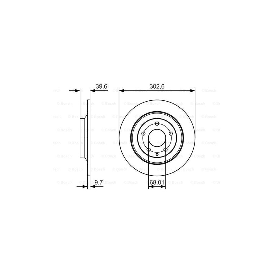 BOSCH 0 986 479 C28 Brake Disc Solid Coated High carbon
