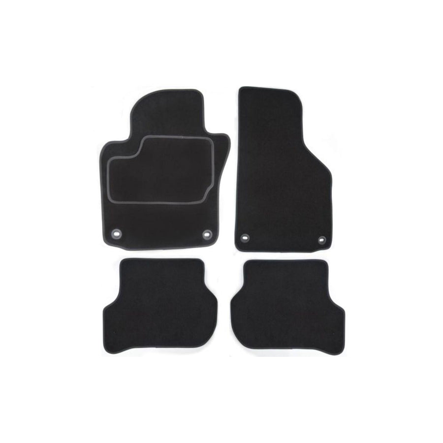 CUSTOPOL HON25C Floor mat set for HONDA Accord VI Saloon (CK, CG, CH, CF8) Textile, Front and Rear, Quantity: 4, Black