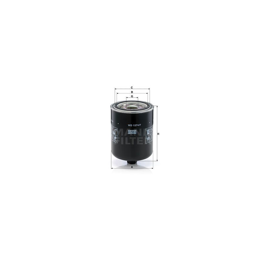 MANN-FILTER WD 1374/7 Oil Filter Spin-on Filter