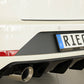 Rieger 00088135 SEAT 5F Leon FR Rear Diffuser for Sport Tailpipe Left & Right - Glossy Black