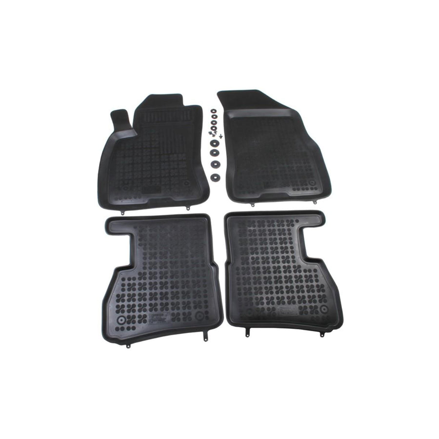 REZAW PLAST 201512 Floor mat set for FIAT Doblo II Estate (263) Elastomer, Front and Rear, Black