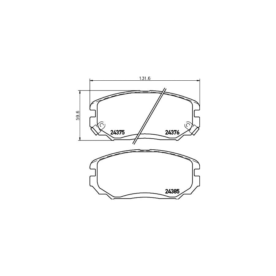 Hella 8DB 355 012 461 Brake Pad Set With Acoustic Wear Warning