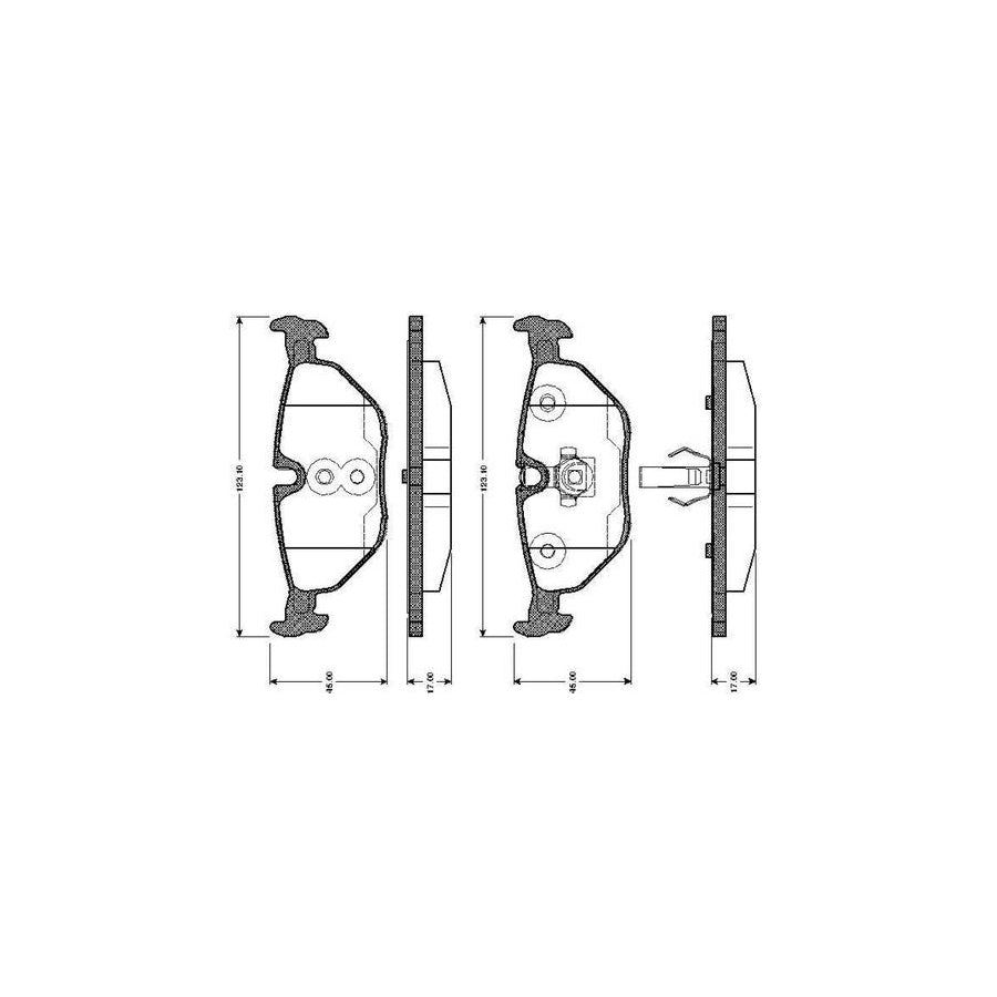 Bosch 0986Tb2147 Brake Pad Set Excl Wear Warning Contact With Accessories