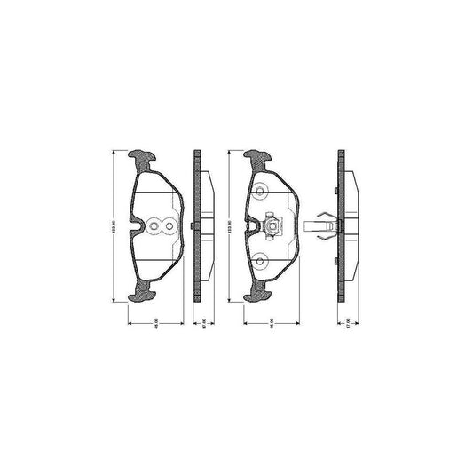 Bosch 0986Tb2147 Brake Pad Set Excl Wear Warning Contact With Accessories