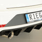 Rieger 00088135 SEAT 5F Leon FR Rear Diffuser for Sport Tailpipe Left & Right - Glossy Black