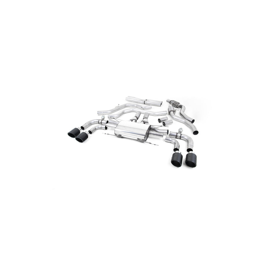 MillTek Alfa Romeo Giulia Quadrifoglio 2.9 V6 Bi-Turbo Cat-Back Exhaust (Non OPF/GPF Models)