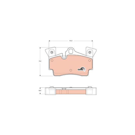 TRW Cotec Gdb1652 Brake Pad Set Prepared For Wear Indicator