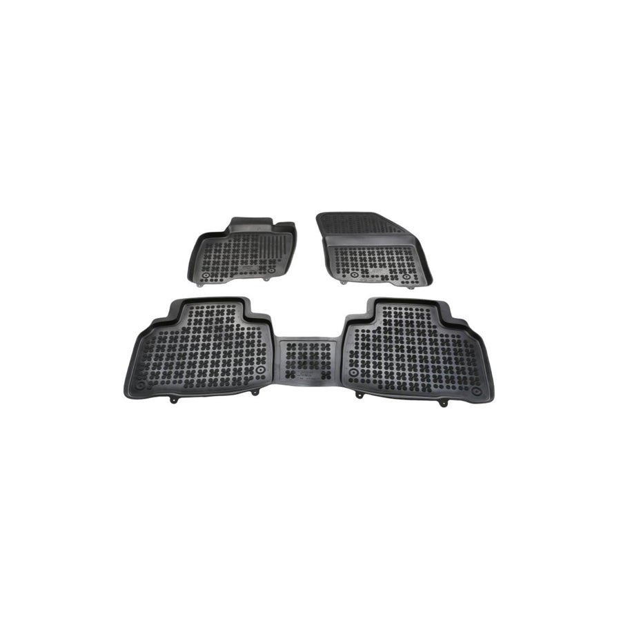 REZAW PLAST 200626 Floor mat set for FORD USA Edge Mk2 (CD4) Elastomer, Front and Rear, Black