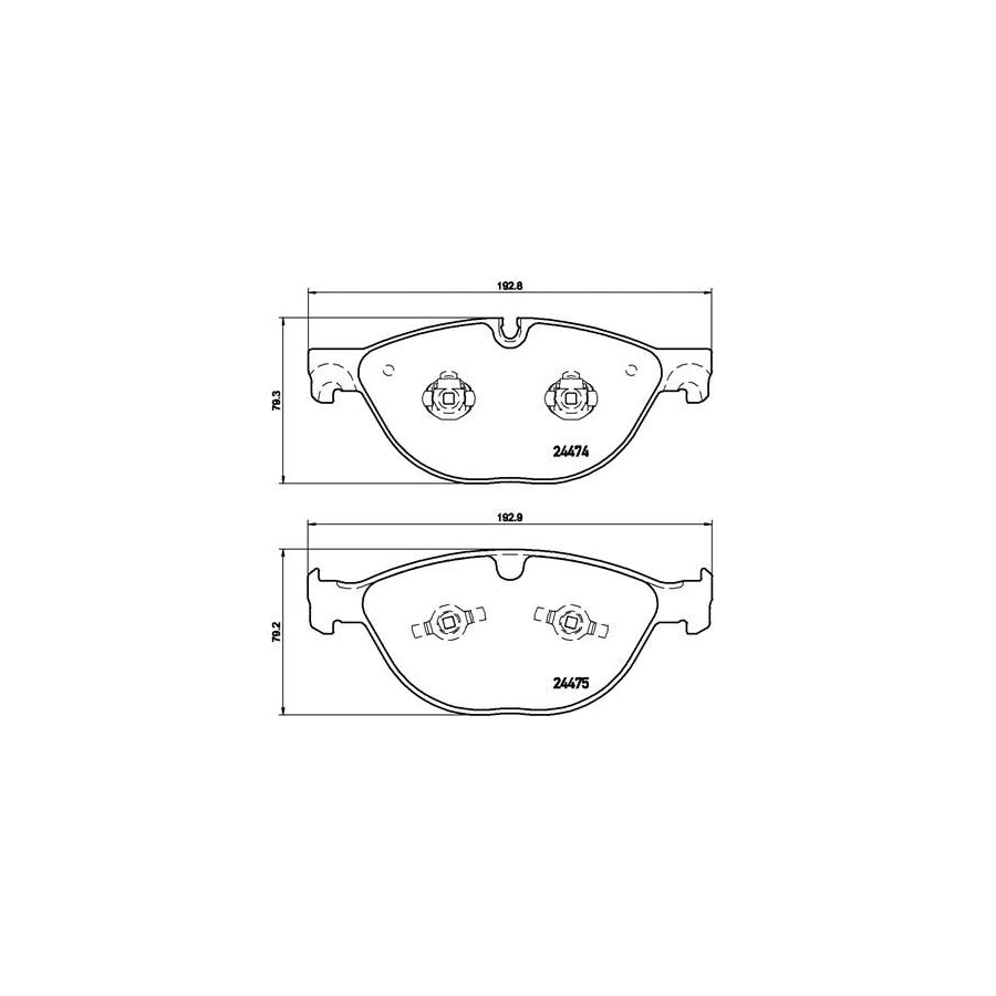 Brembo P 36 025 Brake Pad Set Prepared For Wear Indicator