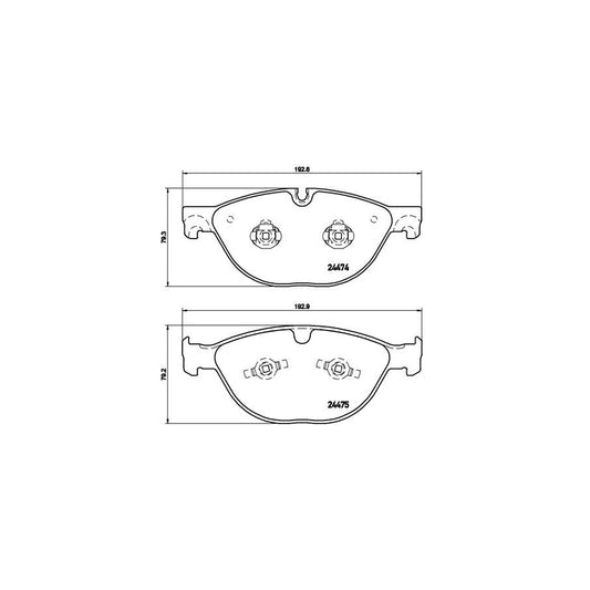 Brembo P 36 025 Brake Pad Set Prepared For Wear Indicator