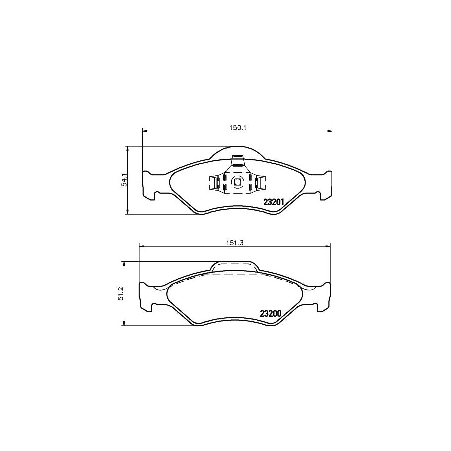Hella 8DB 355 008 891 Brake Pad Set Not Prepared For Wear Indicator