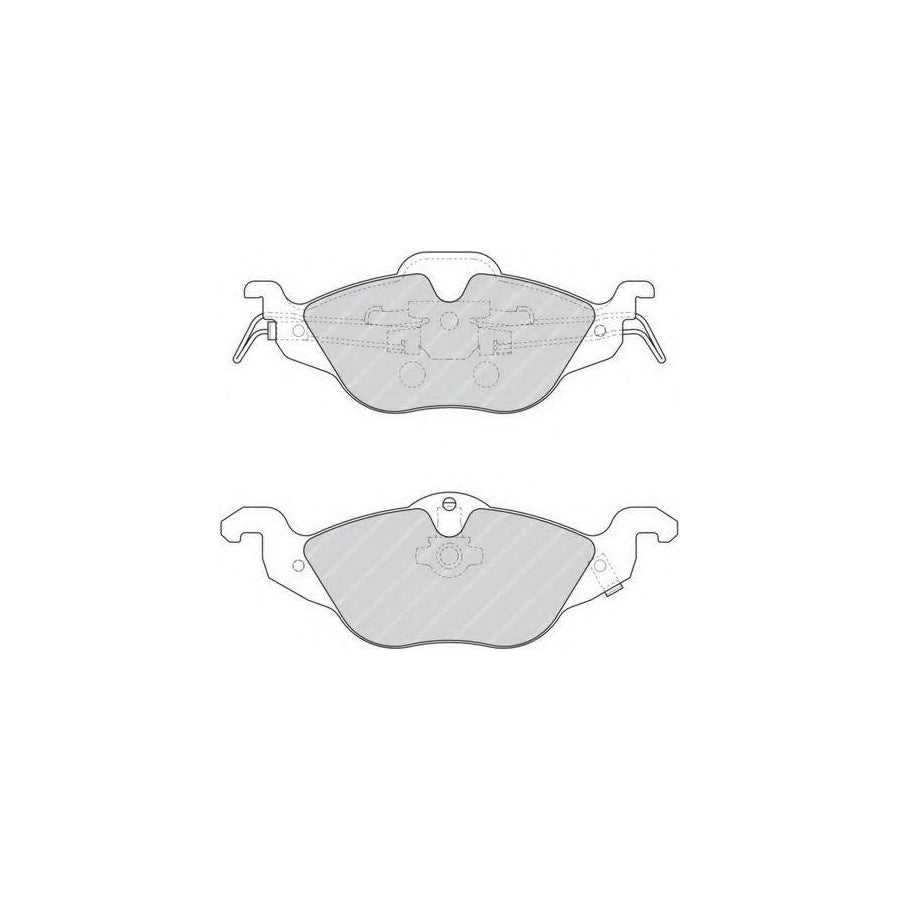 Ferodo Fqt1293 Brake Pad Set Front Axle Incl Wear Warning Contact With Piston Clip With Spring