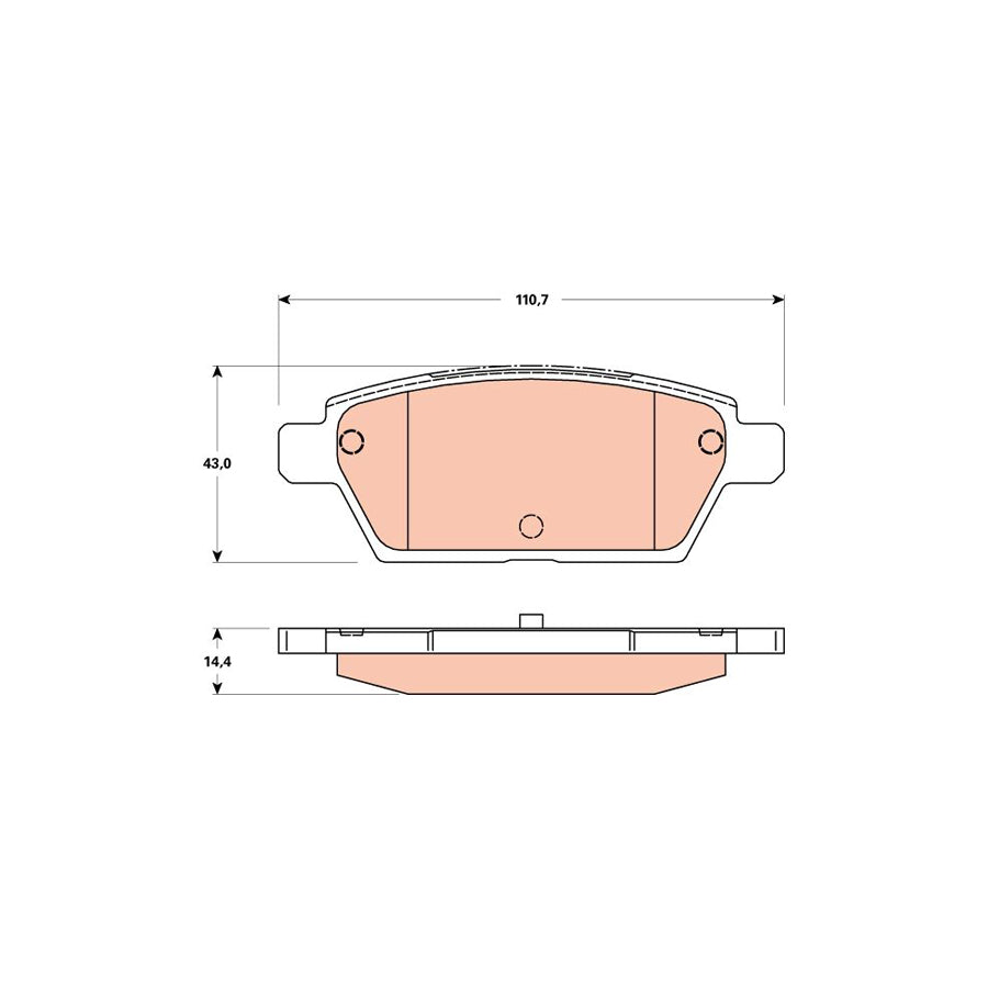 TRW Gdb3517 Brake Pad Set For Mazda 6 Not Prepared For Wear Indicator
