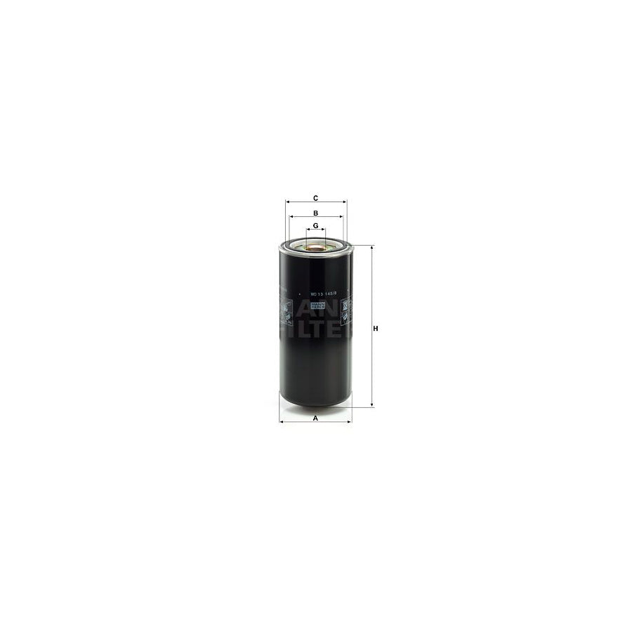MANN-FILTER WD 13 145/8 Oil Filter Spin-on Filter