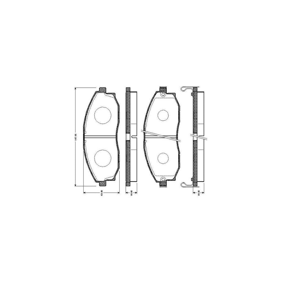 Bosch 0986Tb2345 Brake Pad Set Excl Wear Warning Contact With Accessories