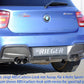 Rieger 00035061 BMW 1 Series F20 F21 Rear Diffuser for Original Twin Tailpipe Left -  Matte Black