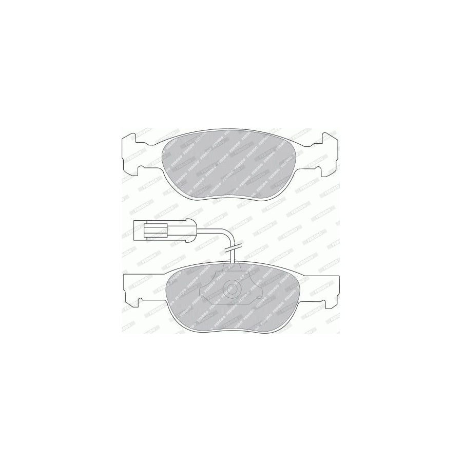 Ferodo Premier Fdb1040B Brake Pad Set Incl Wear Warning Contact With Piston Clip