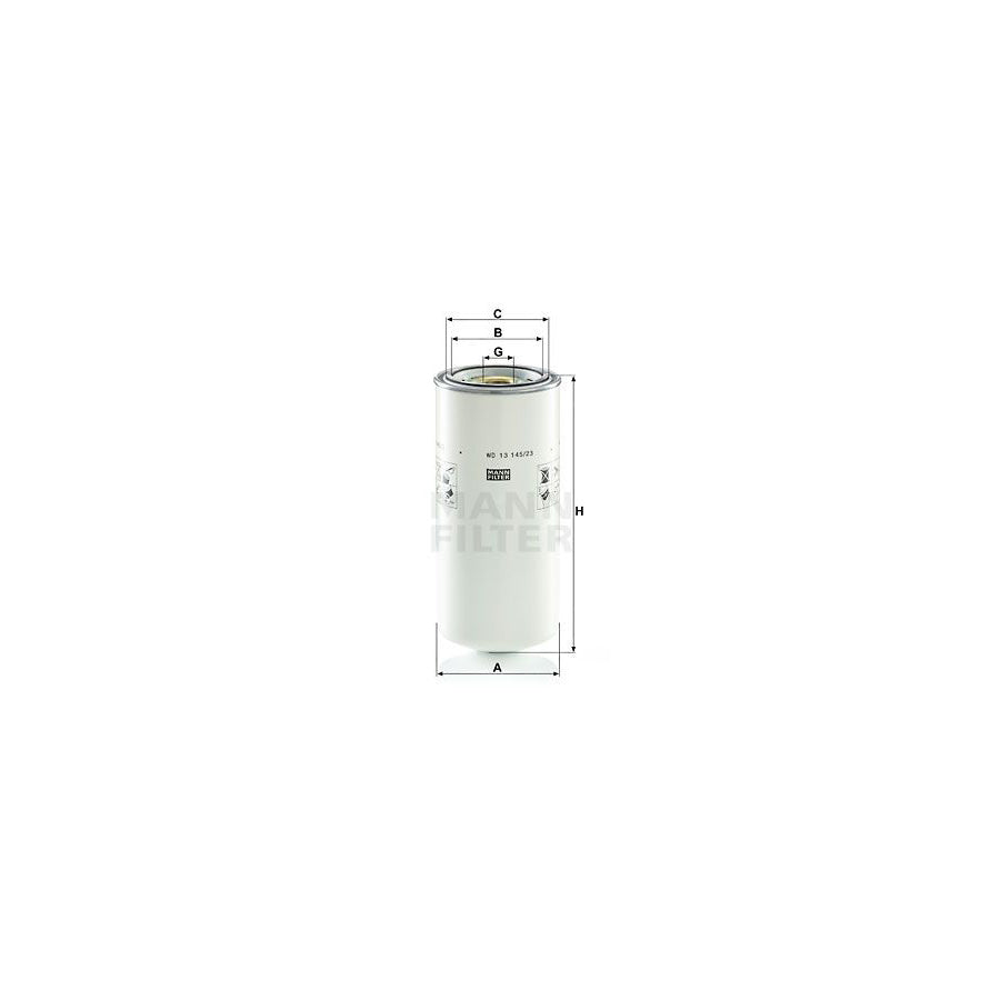 MANN-FILTER WD 13 145/23 Oil Filter Spin-on Filter
