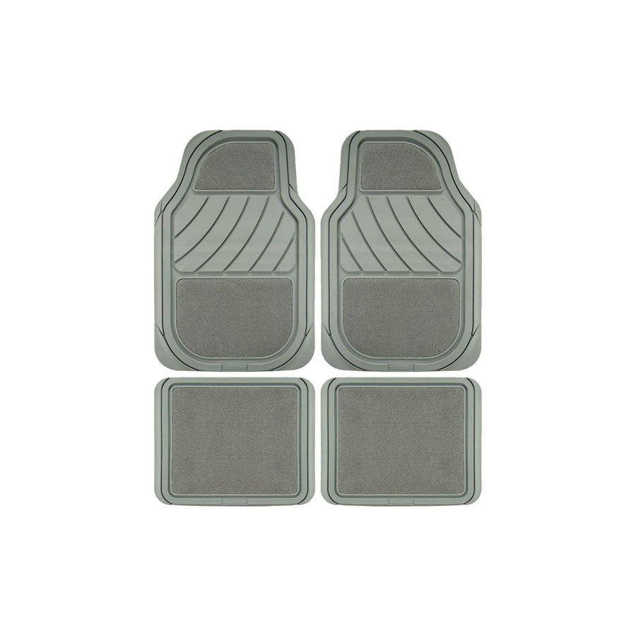 POLGUM Universal fit TS3328PS Floor mat set Rubber with textile reinforcement, Front and Rear, Quantity: 4, Grey