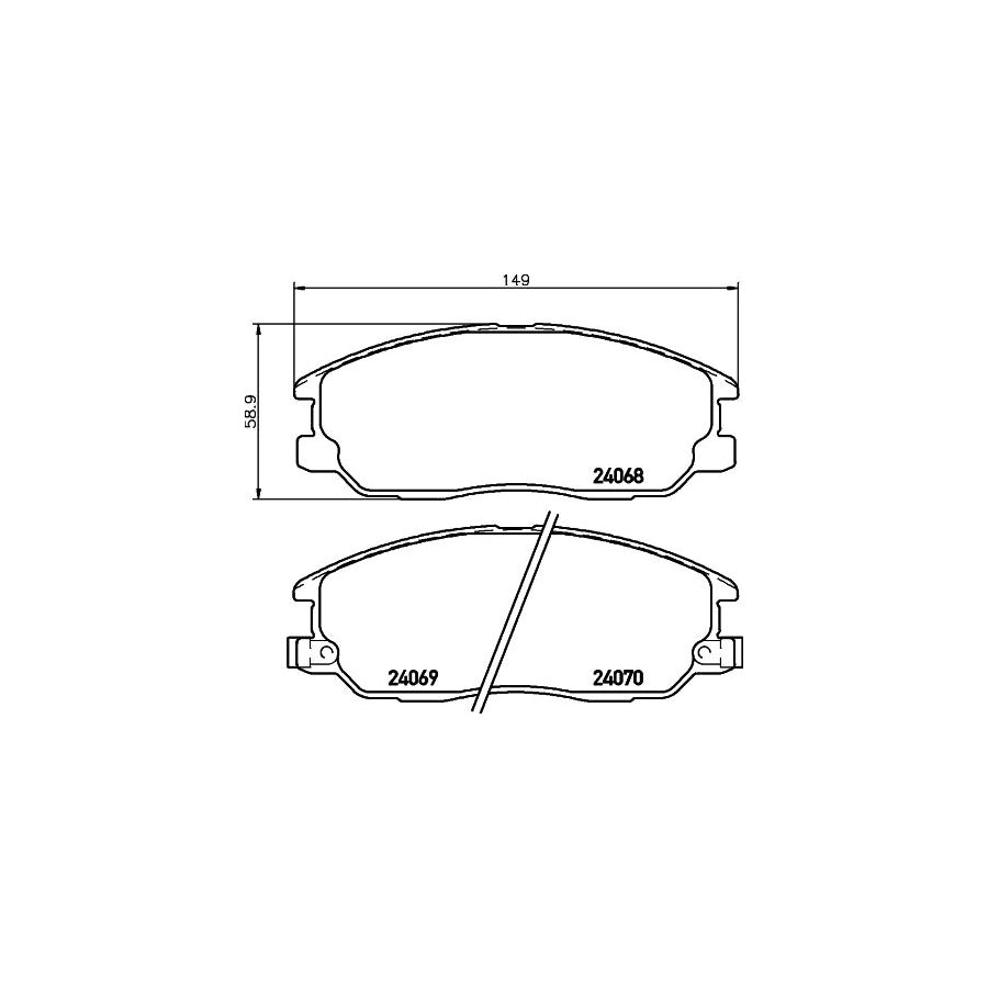 Hella 8DB 355 010 451 Brake Pad Set For Kia Sorento I Jc With Acoustic Wear Warning