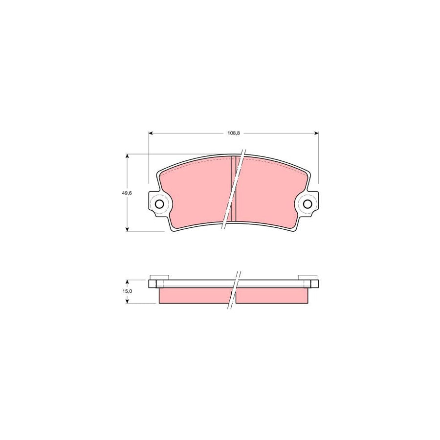 TRW Gdb908 Brake Pad Set Incl Wear Warning Contact